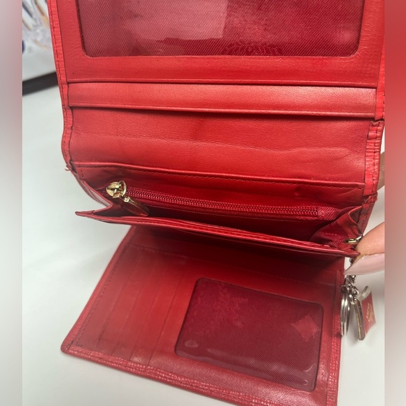 MCM Red Leather Wallets with Gold Accents - Picture 7 of 7